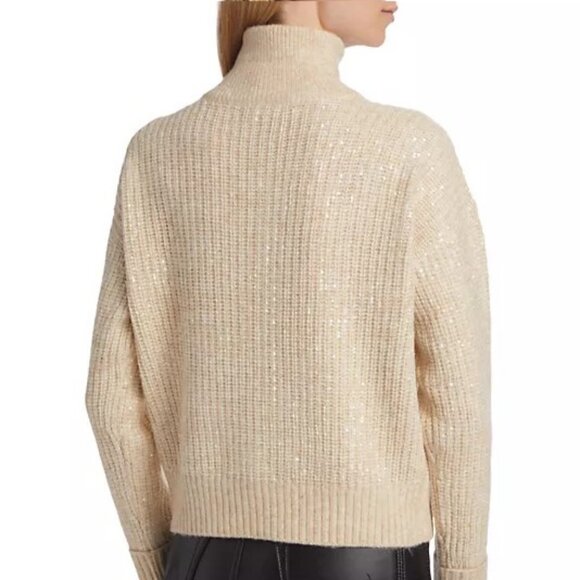 Design History  Sequin-Embroidered Quarter-Zip Sweater - Picture 5 of 9